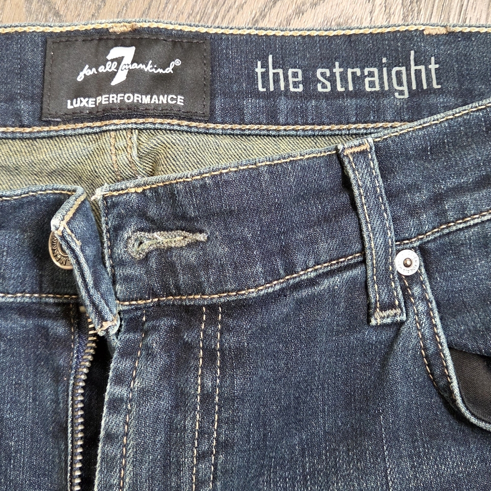 7 For All Mankind Men's Straight Jeans - Blue